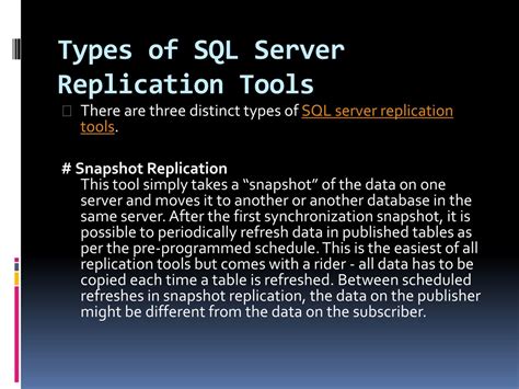 sql database replication tools